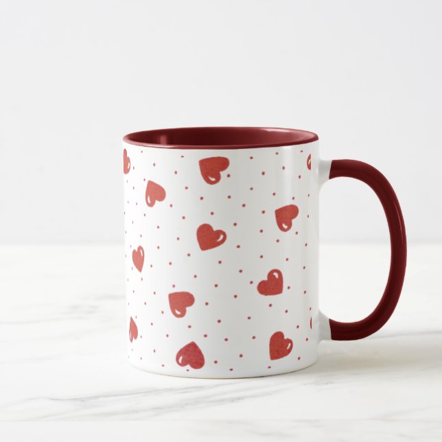 Taza Corazones y lunares rojos (Derecha)
