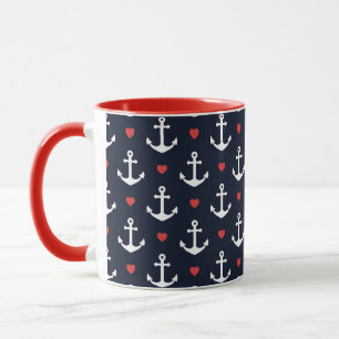 Taza Corazones y modelo de las anclas