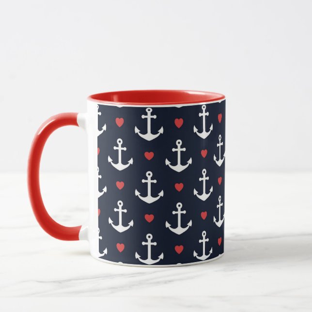 Taza Corazones y modelo de las anclas (Izquierda)