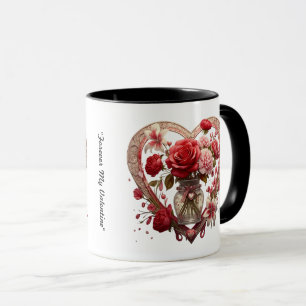 Taza "Corazones y Rosas"