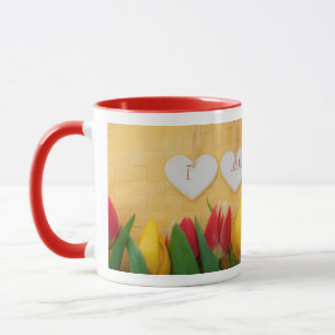 Taza Corazones y Tulips Mug