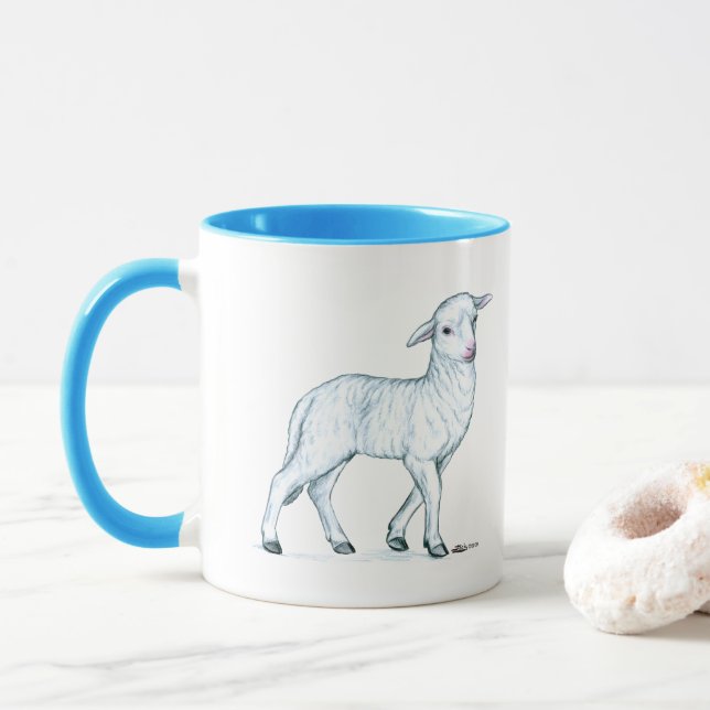 Taza Corderito Blanco (Con donut)