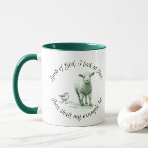 Taza Cordero de Dios, miro a la letra del himno