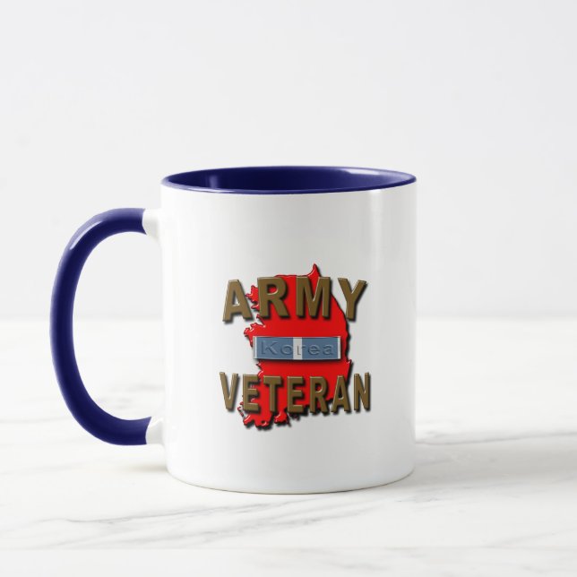 Taza Coreano+Cinta del servicio del veterano de guerra, (Izquierda)