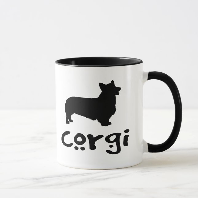 Taza Corgi con el texto fresco (Derecha)