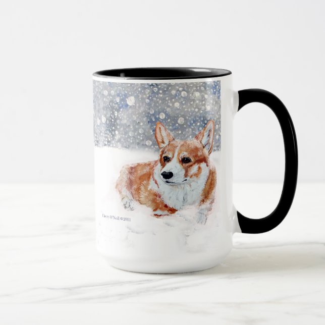 Taza Corgi del invierno (Derecha)