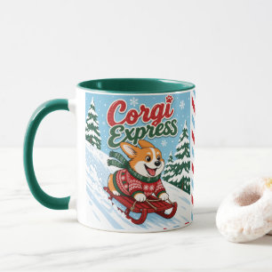 Taza Corgi Express Perro de Esquí Amante de Perros Fies