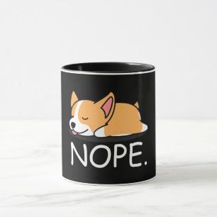 Taza Corgi Gift Nope Lazy Corgi Dog - No Hoy