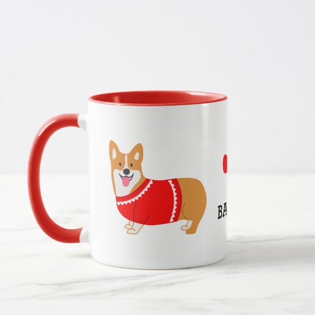 Taza Corgi Mug galés personalizado (Izquierda)