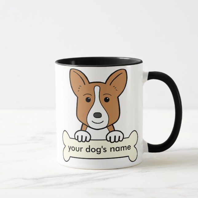 Taza Corgi personalizado Galés de la rebeca (Derecha)