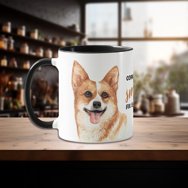 Taza Corgi sonríe para arreglar todo (Subido por el creador)