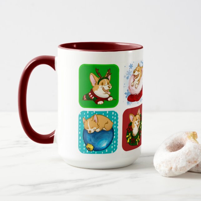Taza Corgis de vacaciones (Con donut)