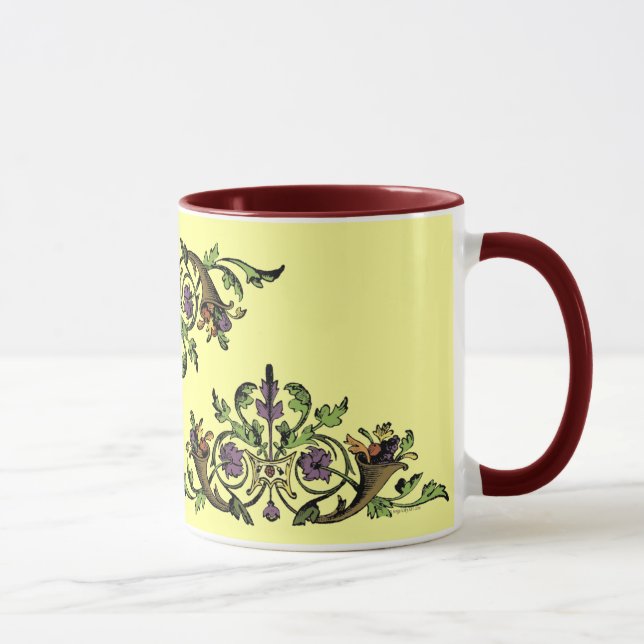 Taza Cornucopia Antique Thankde Art Coffee Mug (Derecha)