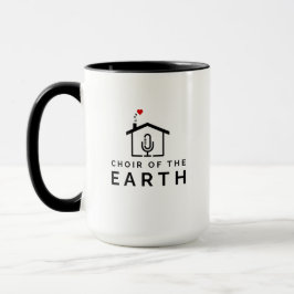 Taza Coro del logotipo de la Tierra de dos tonos