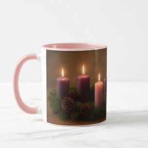 Taza Corona de Adviento tradicional tercer domingo