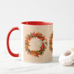 Taza Corona de Chile Festivo Colorido del Suroeste