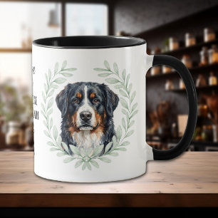 Taza Corona de eucalipto perro de montaña de Berna mono