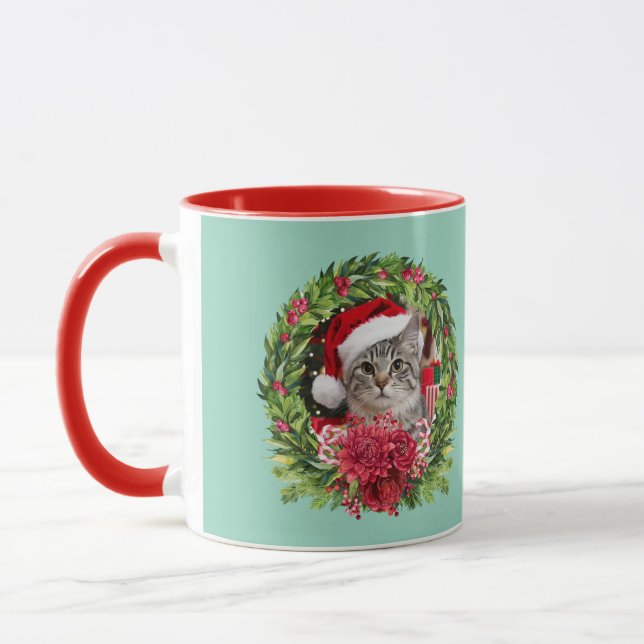 Taza Corona de Navidad atigrada de Navidad  (Izquierda)