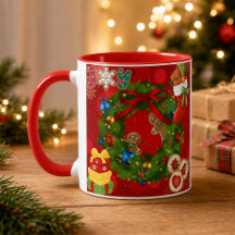 Corona de Navidad Personalizada Joy Gingerbread