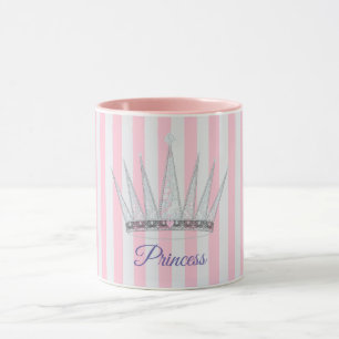 Taza Corona de Princesa Real a Rayas