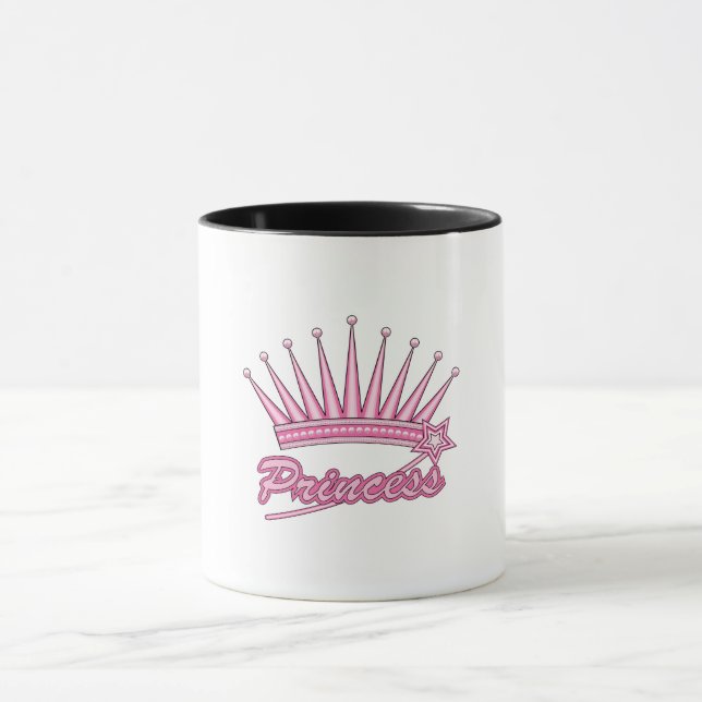 Taza Corona de princesas rosadas (Centro)