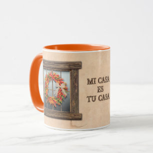 Taza Corona de Ristra de Pimientos de Chile del Sudoest