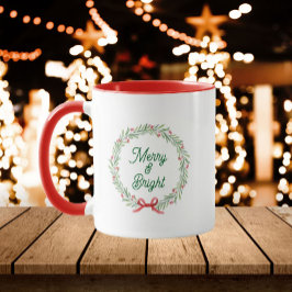 Taza Corona de vacaciones Merry & Bright