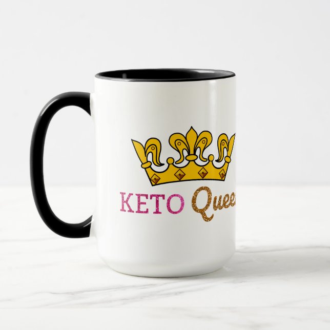 Taza Corona divertida de la reina del Keto (Izquierda)