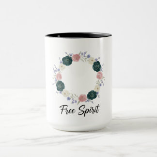 Taza Corona floral boho "Espíritu libre"