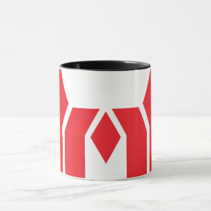 Taza Corona Geométrica Roja Letra M