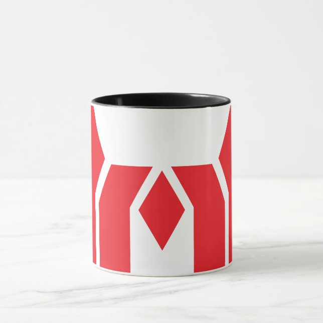 Taza Corona Geométrica Roja Letra M (Centro)