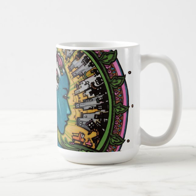 Taza "coronada" de las ilustraciones originales de (Derecha)