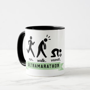 Taza Corre. Camina. Vómito.