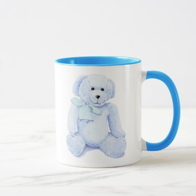 Taza Correa azul de oso de peluche (Derecha)