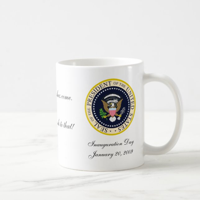 taza corregida de Obama de la versión (Derecha)