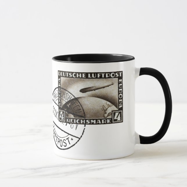 Taza Correo aéreo 1928 de Zepplin (Derecha)