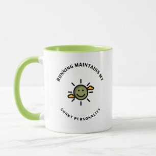 Taza Correr mantiene mi personalidad soleada