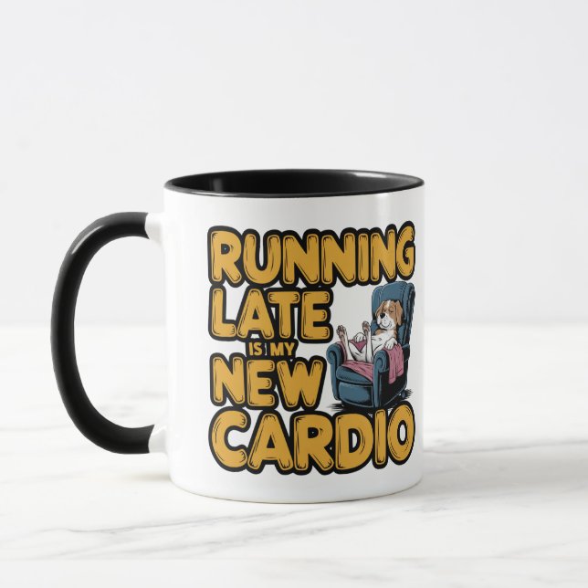 Taza Correr tarde es mi nuevo cardio (Izquierda)