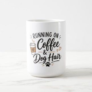 Taza Corriendo con Café y Pelo de Perro