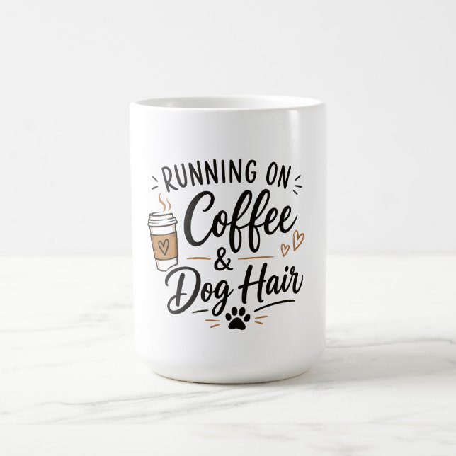 Taza Corriendo con Café y Pelo de Perro (Centro)