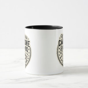 Taza Corriendo con Cafeína y Cafetera Vintage Caos
