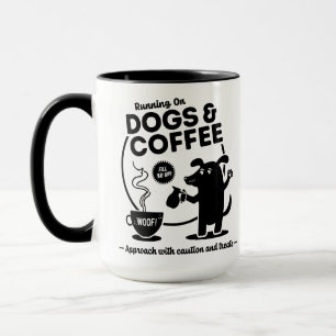 Taza Corriendo con Perros y Café Combo de 15 oz.
