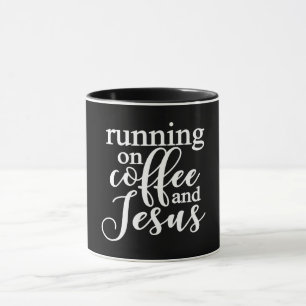 Taza Corriendo En Café Y Jesús