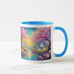 Taza Corriente de Amanecer Fantasía de Flor de Cerezo