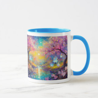 Taza Corriente de Amanecer Fantasía de Flor de Cerezo