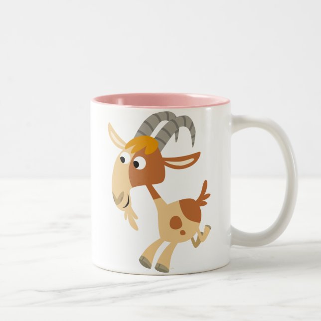 Taza corriente de la cabra del dibujo animado (Derecha)