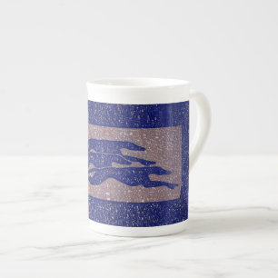 Taza corriente de la porcelana de hueso de los