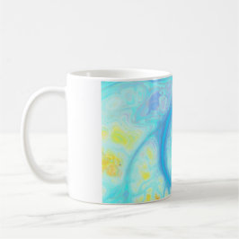 Taza Corrientes de la alegría - aguamarina y limón