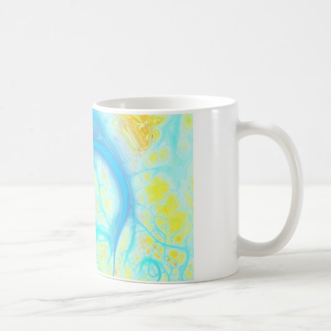 Taza Corrientes de la alegría - aguamarina y limón (Derecha)