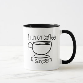 Taza Corro con café y sarcasmo